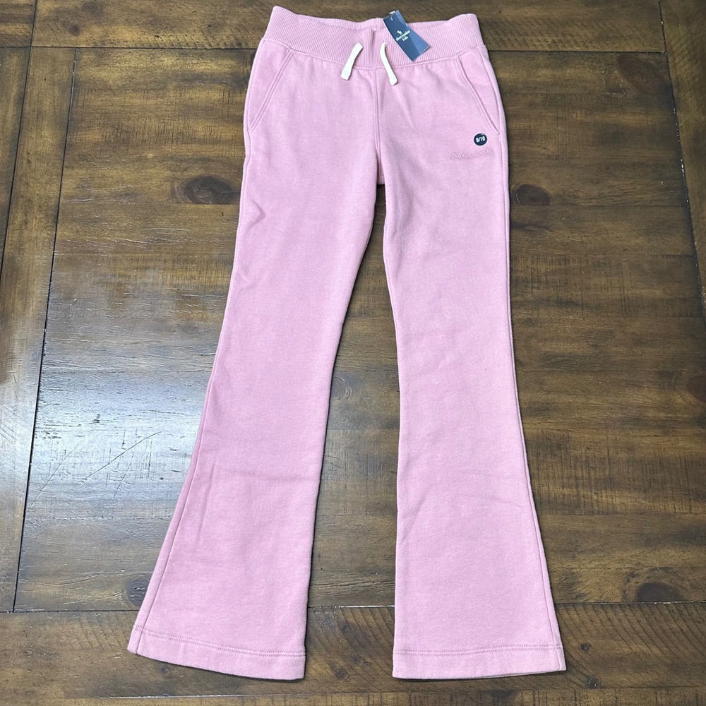 Abercrombie Kids Pink Flare Sweatpants A&F Essentials Joggers 9/10